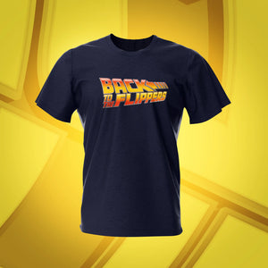 Back to the flippers Navy Pinball T-Shirt | Pinball Invasion