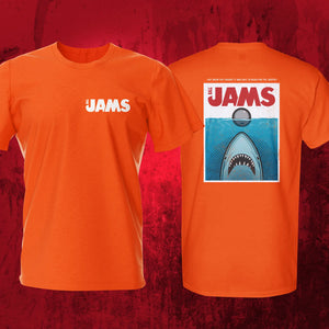 Ball Jams Orange Front Back Pinball T-Shirt | Pinball Invasion