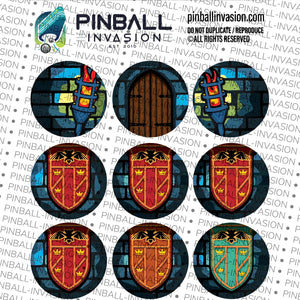 Dracula - Blue Brick Target Decals | Pinball Invasion