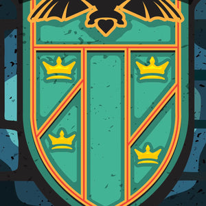 Dracula Dracula - Blue Brick Wall Target Decals | Pinball Invasion