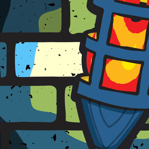 Dracula Dracula - Blue Torch Target Decals | Pinball Invasion