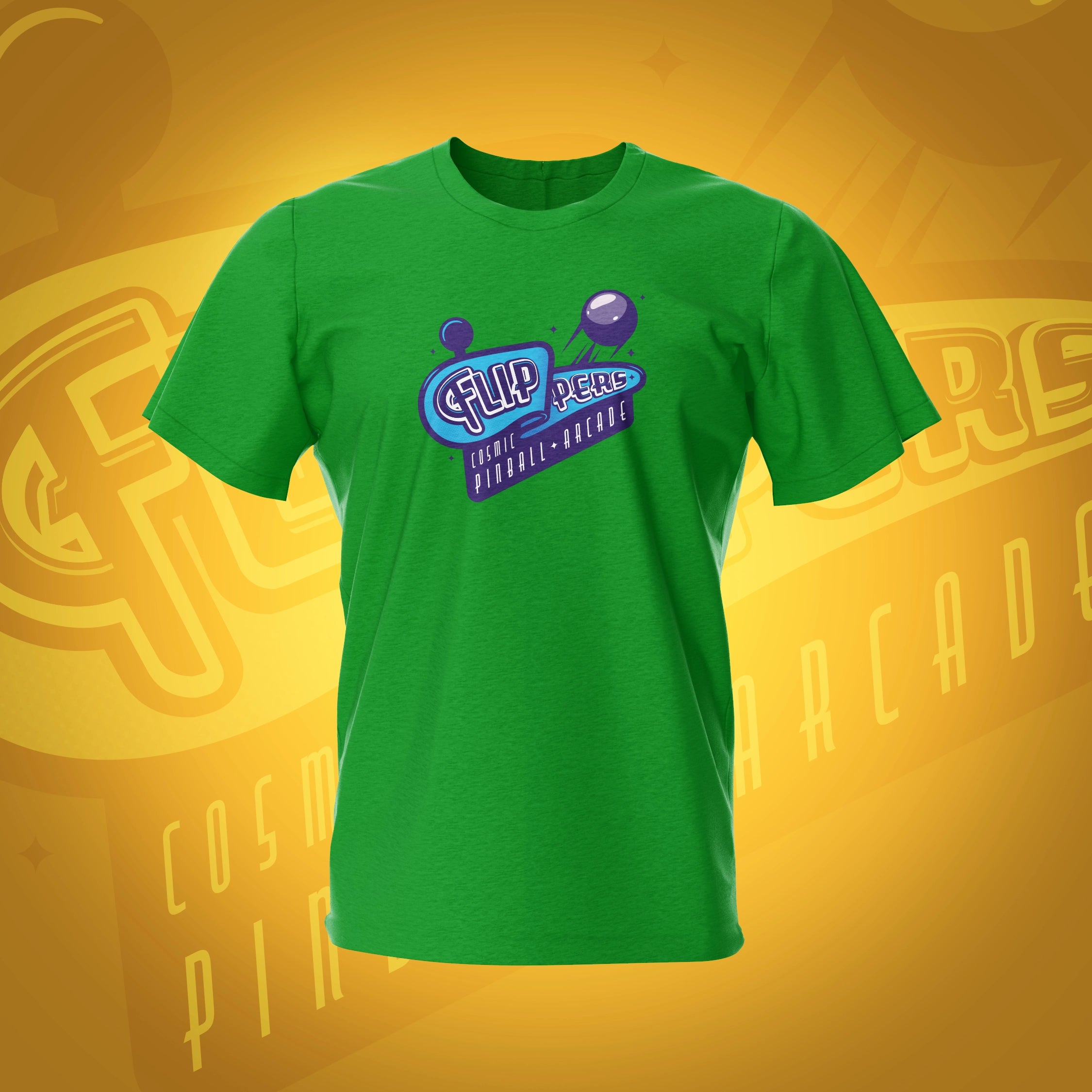 Flippers Light Irish Green Pinball T-Shirt | Pinball Invasion