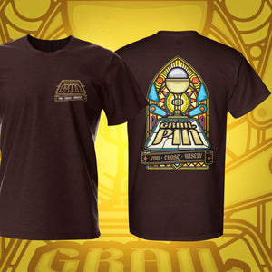 Grail Pin Pinball T-Shirt Dark Chocolate | Pinball Invasion