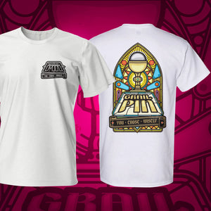 Grail Pin Pinball T-Shirt White | Pinball Invasion