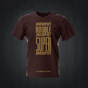 Jackpot Grower Dark Chocolate Pinball T-Shirt | Pinball Invasion
