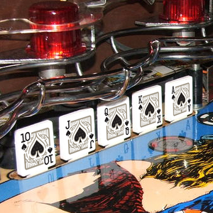 Maverick Pinball Targets Royal Flush decals