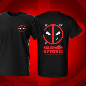 Maximum Effort Black FB Pinball T-Shirt | Pinball Invasion