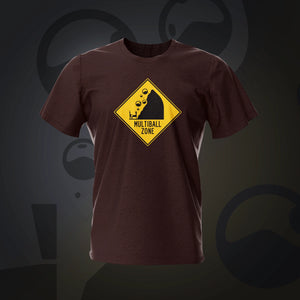 Multiball Zone Dark Chocolate Pinball T-Shirt | Pinball Invasion