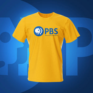 PBS Pinhead Broadcasting Service Gold Pinball T-Shirt | Pinball Invasion