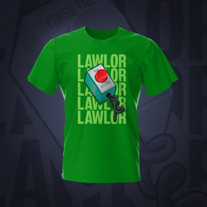Pinball Red Button Lawlor Irish GreenPinball T-Shirt | Pinball Invasion