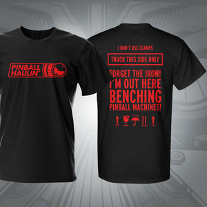 Pinball Haulin' Black Pinball T-Shirt | Pinball Invasion