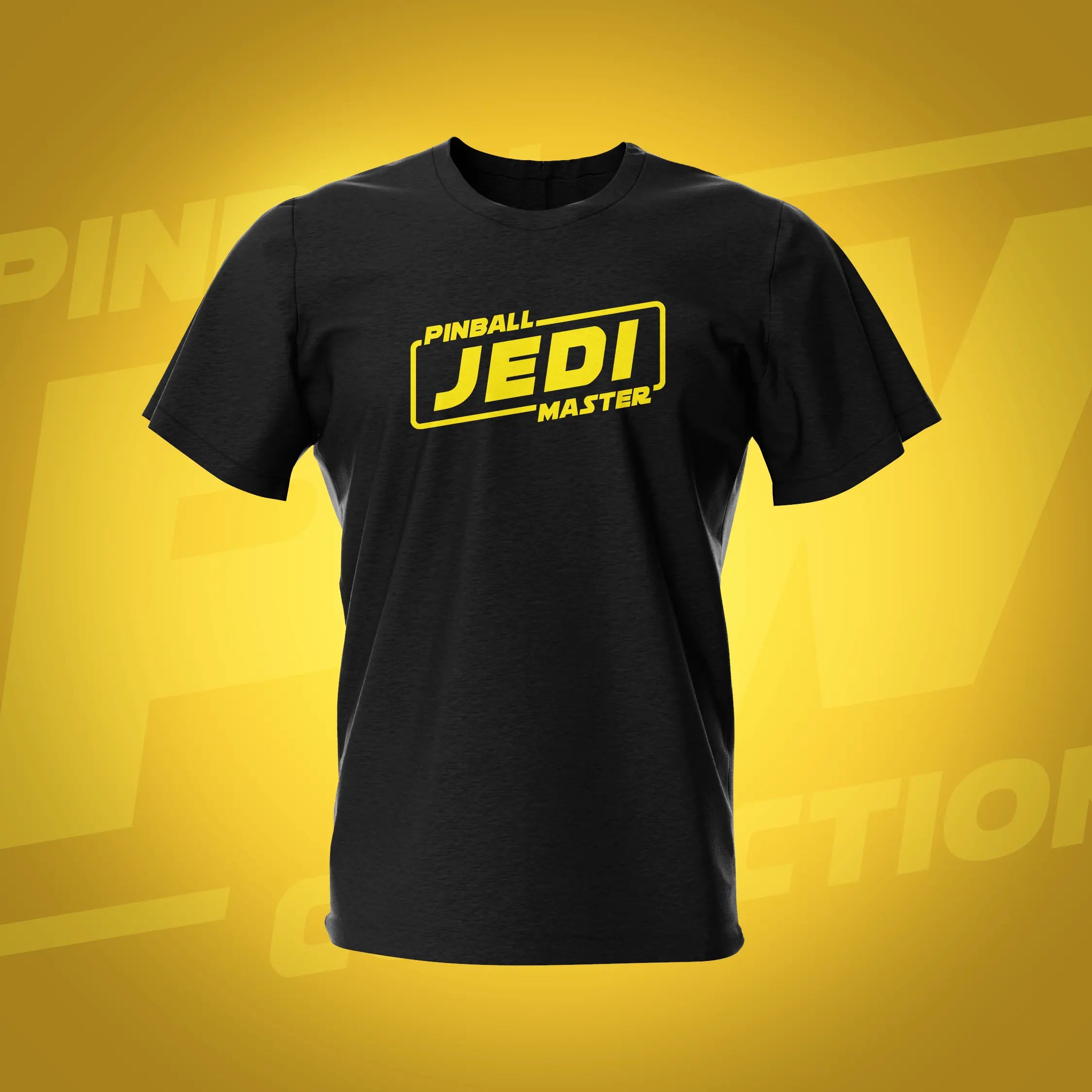 Pinball Jedi Master Black Pinball T-Shirt | Pinball Invasion