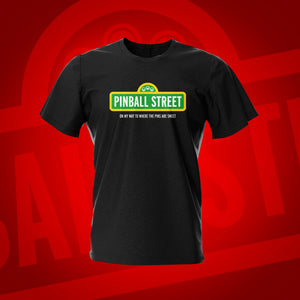 Pinball Street Black Pinball T-Shirt | Pinball Invasion
