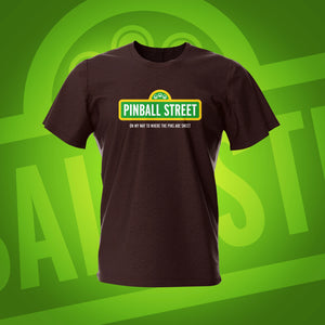 Pinball Street Dark Chocolate Pinball T-Shirt | Pinball Invasion