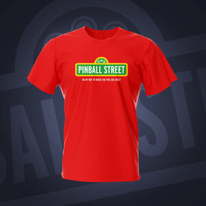 Pinball Street Red Pinball T-Shirt | Pinball Invasion