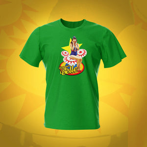 Pinup Bumper Belle Irish Green Pinball T-Shirt | Pinball Invasion
