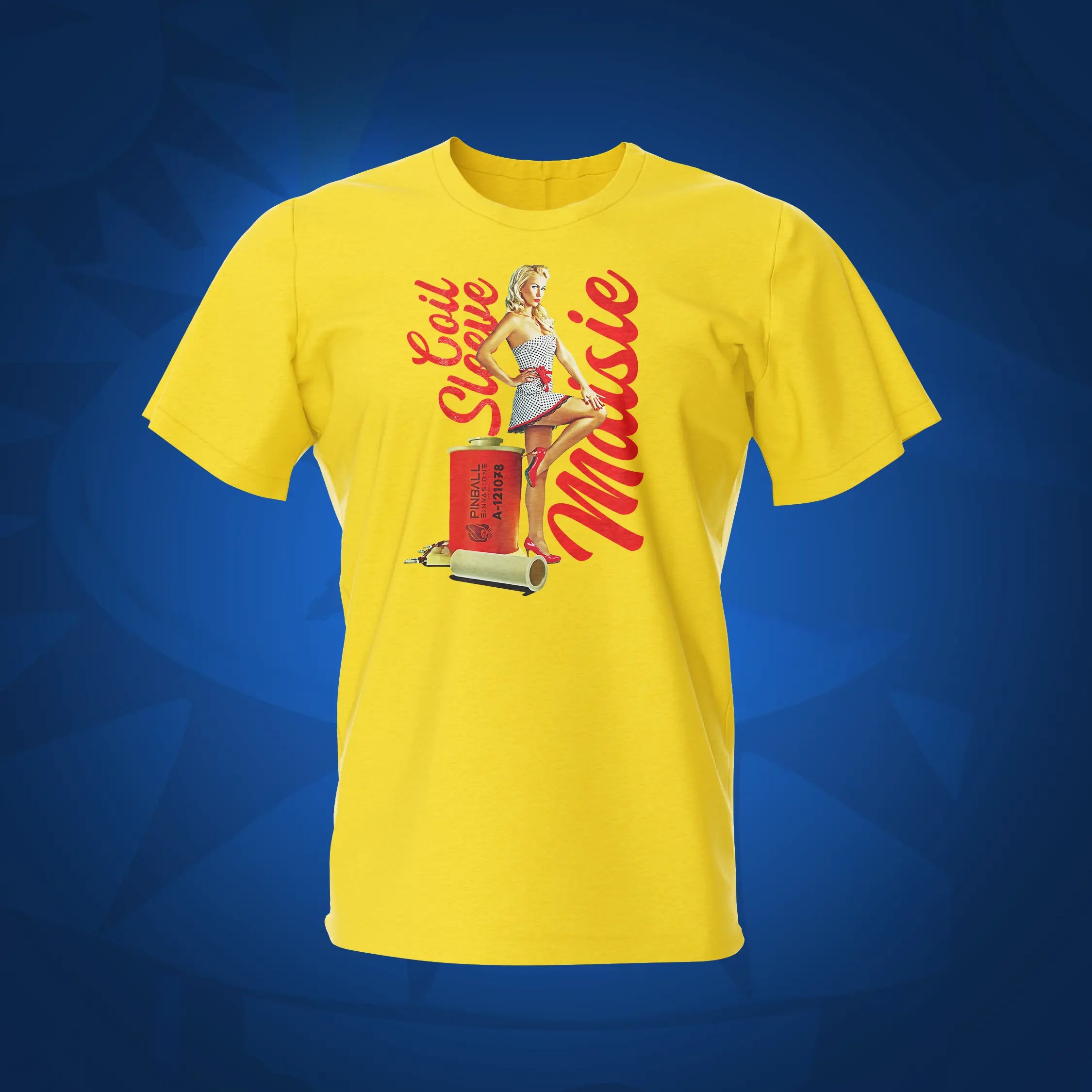 Pinup Coil Sleeve Maisie Daisy Pinball T-Shirt | Pinball Invasion