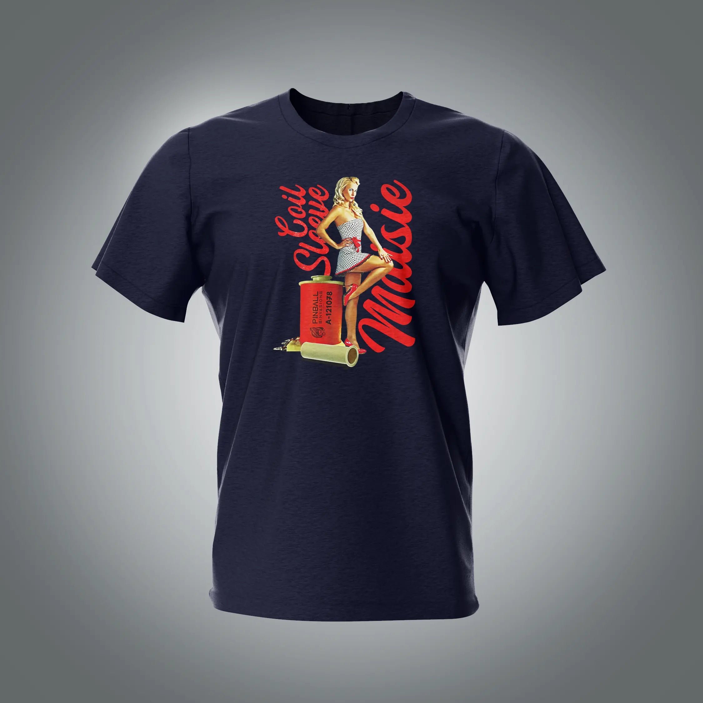 Pinup Coil Sleeve Maisie Pinball T-Shirt | Pinball Invasion