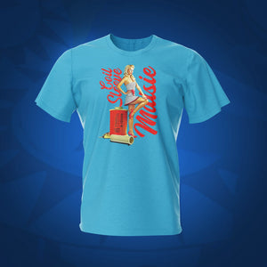 Pinup Coil Sleeve Maisie Sky Pinball T-Shirt | Pinball Invasion