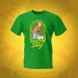 Pinup Soldering Sally Irish Green Pinball T-Shirt |Pinball Invasion