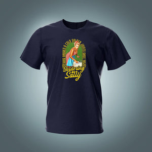 Pinup Soldering Sally Navy Pinball T-Shirt |Pinball Invasion