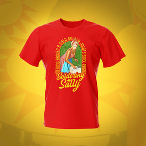 Pinup Soldering Sally Red Pinball T-Shirt |Pinball Invasion