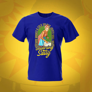 Pinup Soldering Sally Royal Pinball T-Shirt |Pinball Invasion
