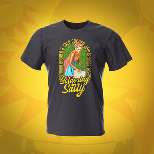 Pinup Soldering Sally Tweed Pinball T-Shirt |Pinball Invasion