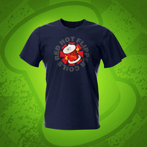 Red Hot Flippy Flippers Navy Pinball T-Shirt | Pinball Invasion