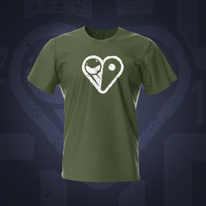 Rizz Flip Military Green Pinball T-Shirt Crest | Pinball Invasion