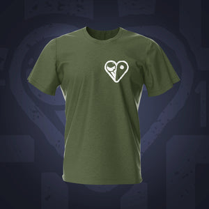 Rizz Flip Military Green Pinball T-Shirt Small Insignia | Pinball Invasion