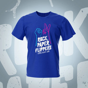Rock Paper Flippers Game On Royal PInball T-Shirt | Pinball Invasion