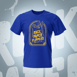 Rock Paper Flippers Vintage Royal Pinball T-Shirt | Pinball Invasion
