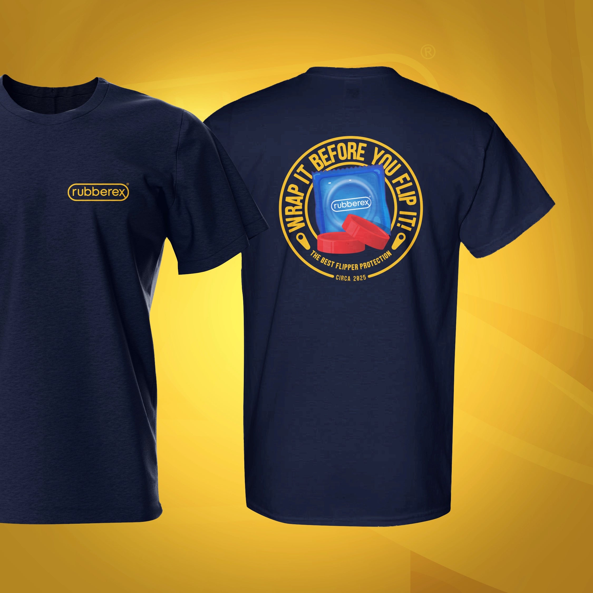 Rubberex Navy Pinball T-Shirt | Pinball Invasion