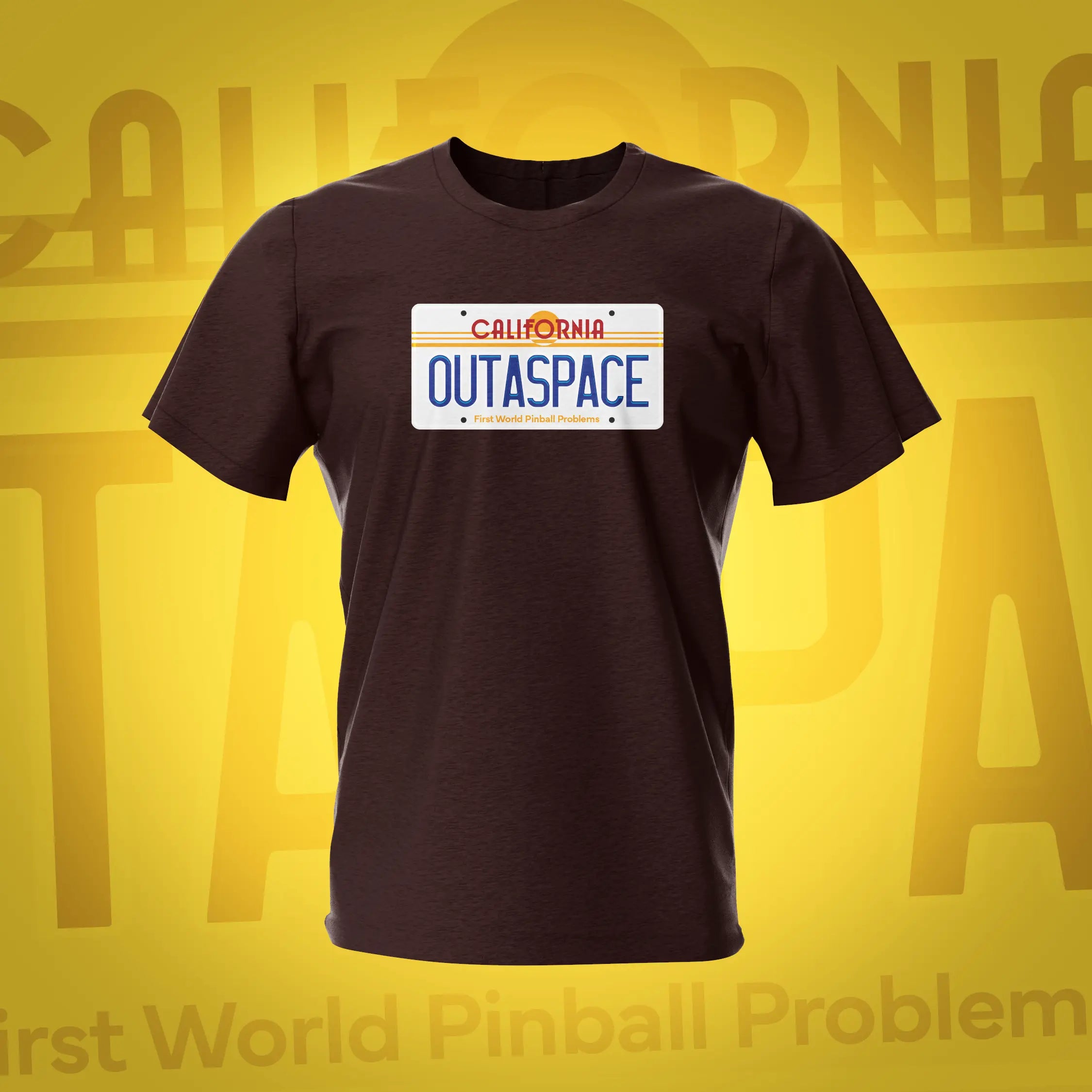BTTF Outspace Dark Chocolate Pinball T-Shirt | Pinball Invasion
