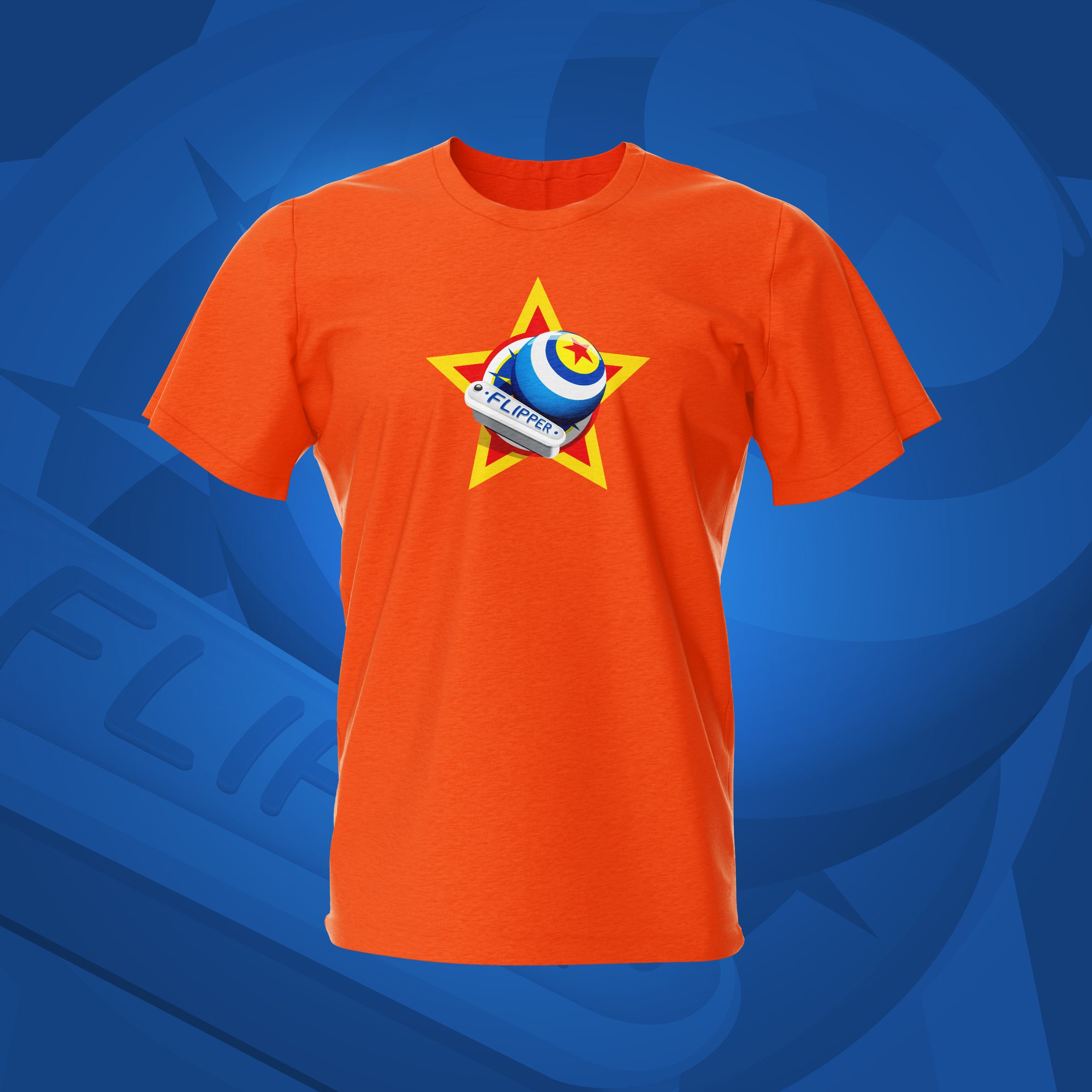 The Flipper Orange Pinball T-Shirt | Pinball Invasion