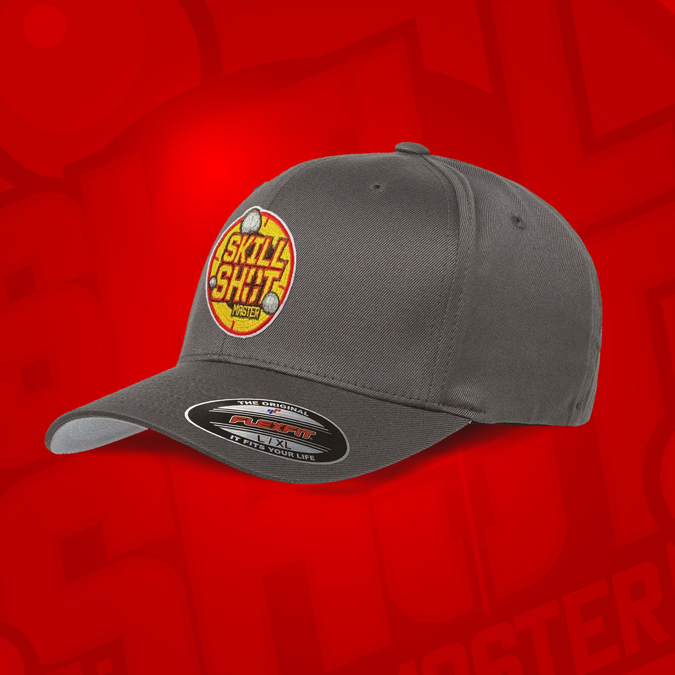 Dark Grey Skill Shot Master Fitted Pinball Hat | Pinball Invasion