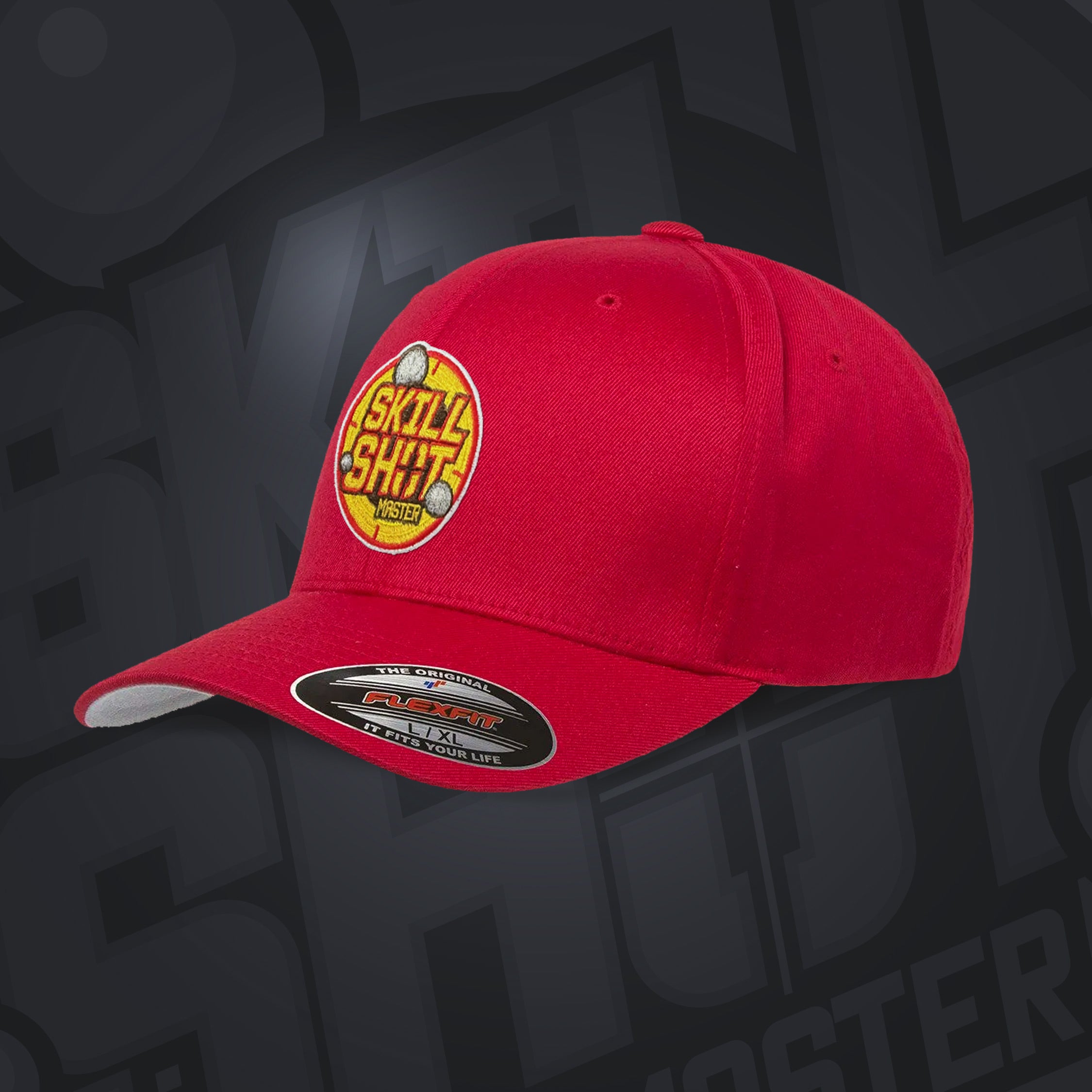 Red Skill Shot Master Fitted Pinball Hat | Pinball Invasion