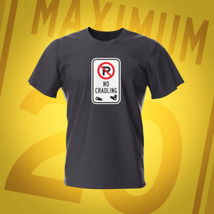 Road Sign No Cradling Tweed Pinball T-Shirt | Pinball Invasion