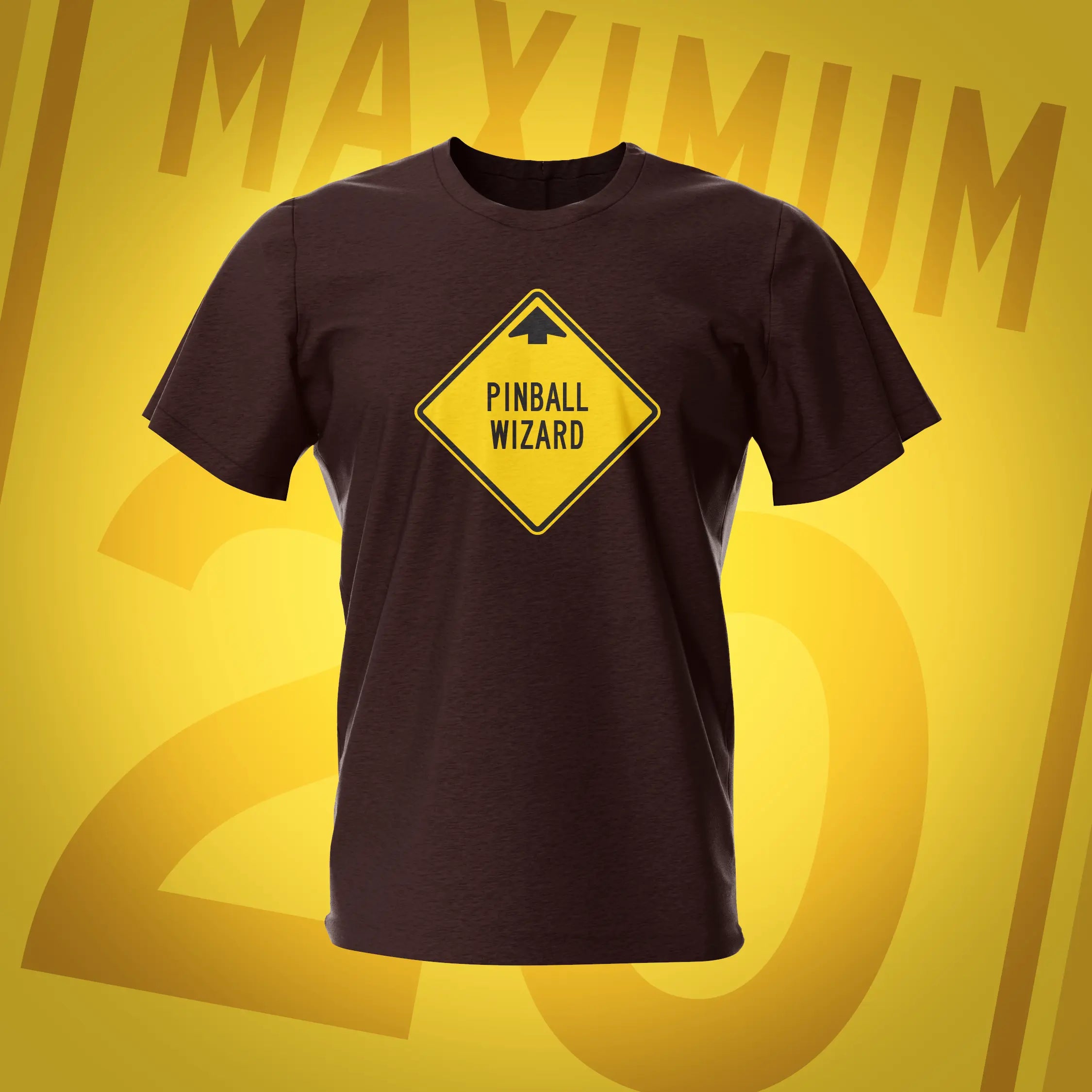 Road Show Pinball Wizard Dark Chocolate T-Shirt | Pinball Invasion