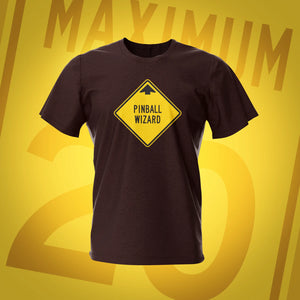 Road Show Pinball Wizard Dark Chocolate T-Shirt | Pinball Invasion