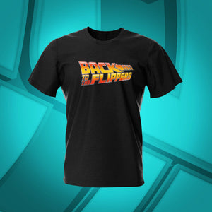 Back to the flippers Black Pinball T-Shirt | Pinball Invasion
