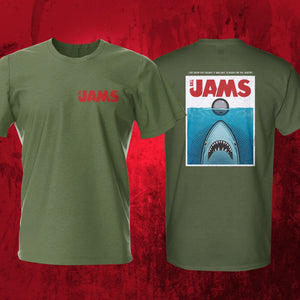 Ball Jams Military Green Front Back Pinball T-Shirt | Pinball Invasion