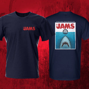 Ball Jams Navy Front Back Pinball T-Shirt | Pinball Invasion