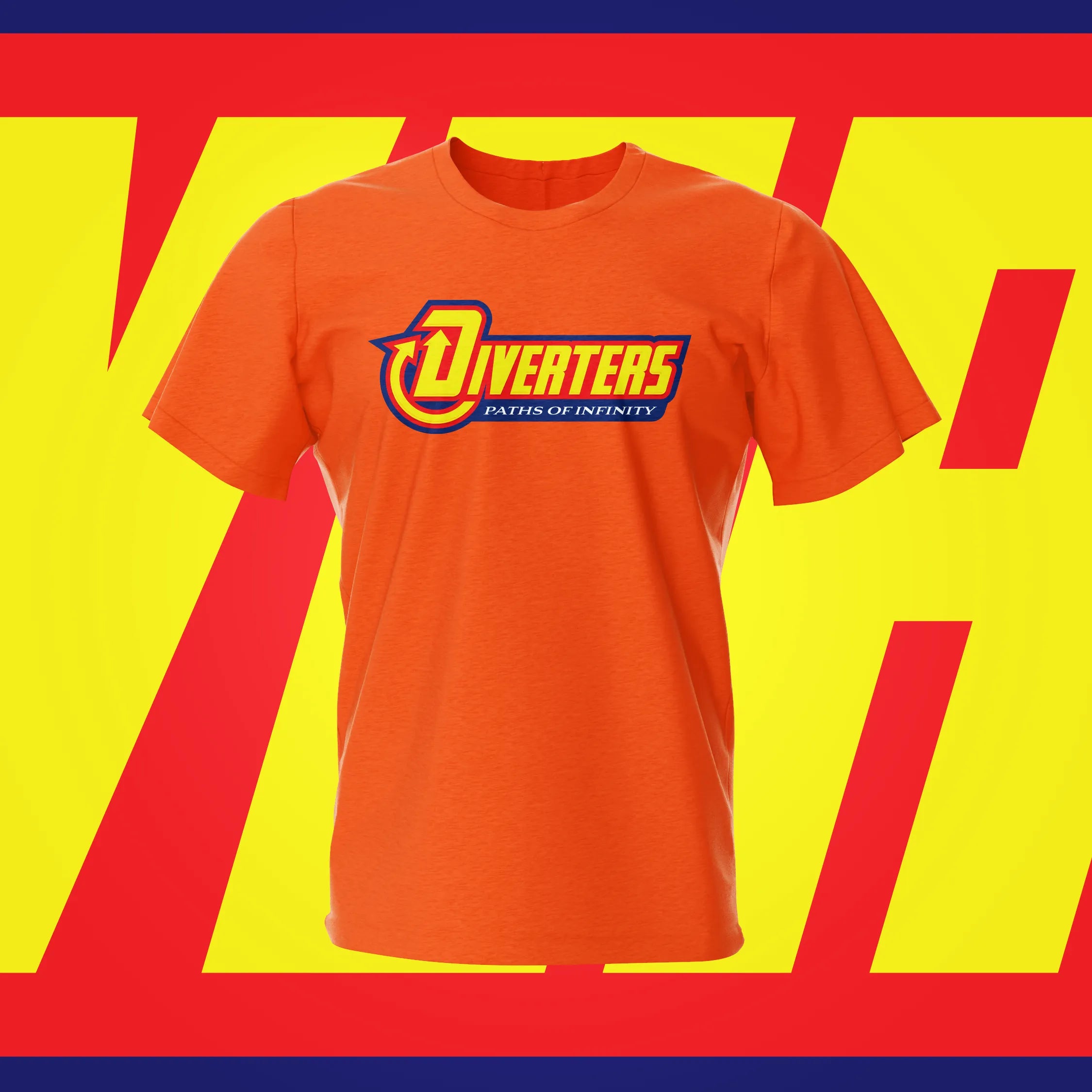 Diverters Paths of Infinity Orange Pinball T-Shirt | Pinball Invasion