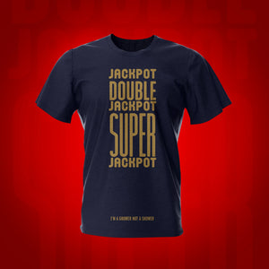 Jackpot Grower Navy Pinball T-Shirt | Pinball Invasion