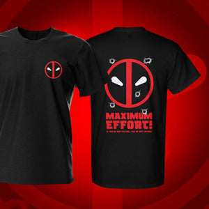 Maximum Effort Black FB Pinball T-Shirt | Pinball Invasion