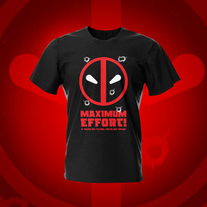Maximum Effort Black Pinball T-Shirt | Pinball Invasion